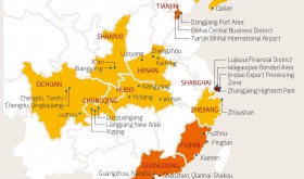Location of Pilot Free Trade Zones in China