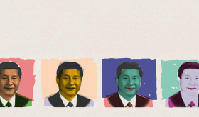 Portraits of Xi Jinping in Warhol fashion