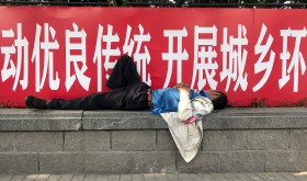 Migrant worker in Beijing on 7 June 2020