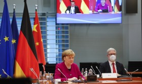 Chancellor Merkel at the virtual Sino-German Government Consultations