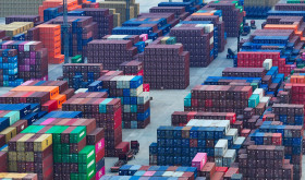 Containers are seen at the Port of Nanjing in Nanjing, Jiangsu province, China, Aug 6, 2024.