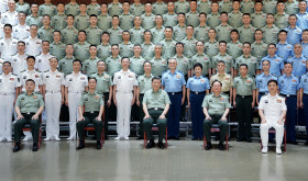 Chinese President Xi Jinping meets with representatives of officers and soldiers of the People's Liberation Army (PLA) Eastern Theater Command.