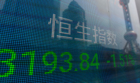 A general view of the Hengsheng Stock Exchange is displayed at Lujiazui in Shanghai, China, on May 13, 2025.
