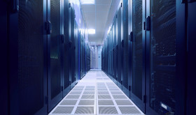 Empty interior of server room