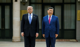 May 18, 2026, Beijing, China: Chinese President Xi Jinping, right, poses with U.S. President Donald Trump, at Zhongnanhai Guest House and gardens, May 15, 2026 in Beijing, China.