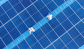 ower workers inspected the operation status of photovoltaic power generation equipment on the roof of a company in Yangzhou City, Jiangsu Province, China on June 24, 2025.