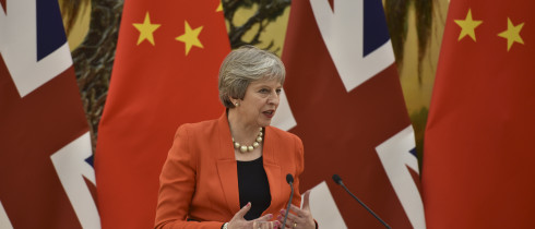 Prime Minister Theresa May arrives in China, at the start of a three day visit to the country.