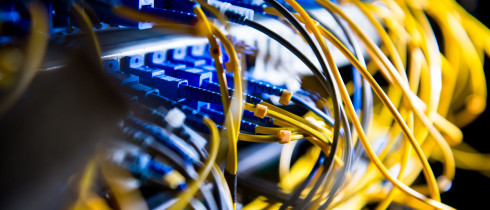 Fiber-optic equipment in a data center