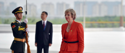 British Prime Minister Theresa May visiting China