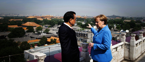 Chancellor Merkel and Chinese Premier Li Keqiang in Beijing in May 2018. 