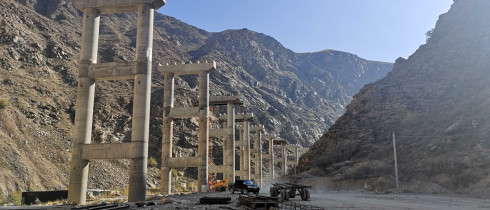 Bridge under construction by CRBC in Kyrgyzstan.