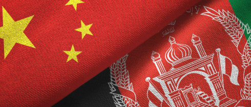 Flags of China and Afghanistan