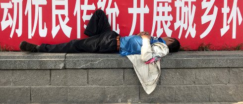 Migrant worker in Beijing on 7 June 2020
