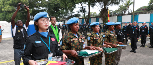UN Peace Keeping soldiers from China in Liberia
