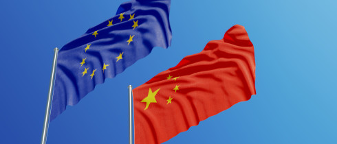 Flags China Europe