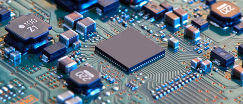 Close-up of a semiconductor