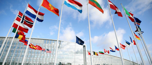 NATO alliance flags