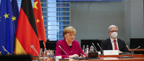 Chancellor Merkel at the virtual Sino-German Government Consultations