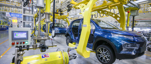 EV factory in China.
