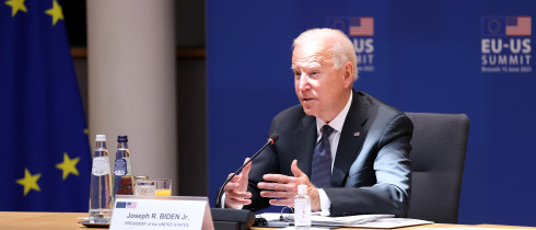 US President Joe Biden at EU -USA Summit in Brussels, Belgium on June 15, 2021.