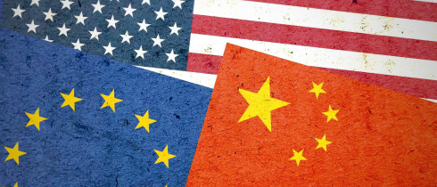 Flags EU China US