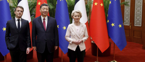 Emmanuel Macron, Xi Jinping, Ursula von der Leyen
