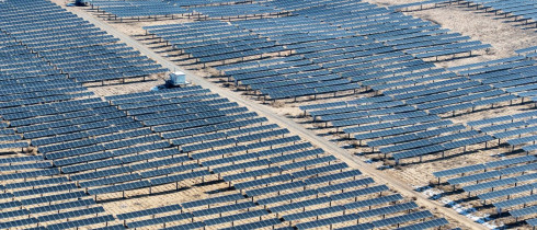 New energy photovoltaic power generation base in Tengger Desert, Zhongwei City, Ningxia, China