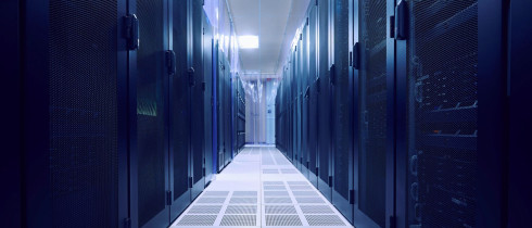 Empty interior of server room